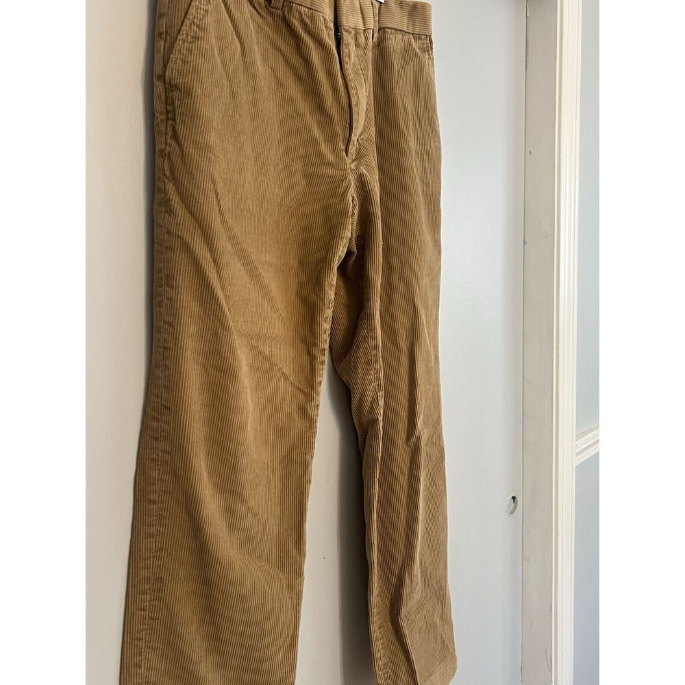 Lands' End‎ Men's Corduroy Tailored Fit Pants Golden Khaki Size 34 Dress Pants